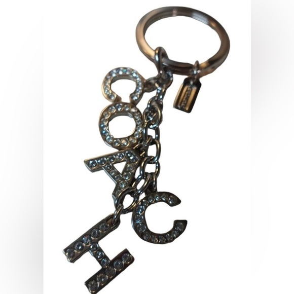 COACH Y2K Crystal Letters Spelling COACH Cascading Keychain Purse Charm NEW NWOT - Picture 1 of 2
